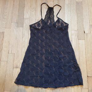 Vintage Black Lace Chemise